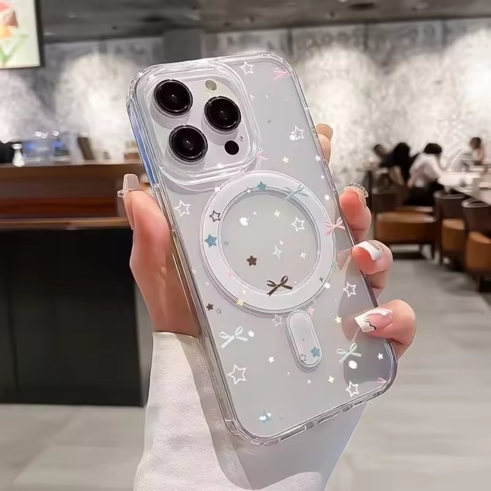 Star Bow Print Clear Phone Cas - Clear Shockproof Bumper Case review and price