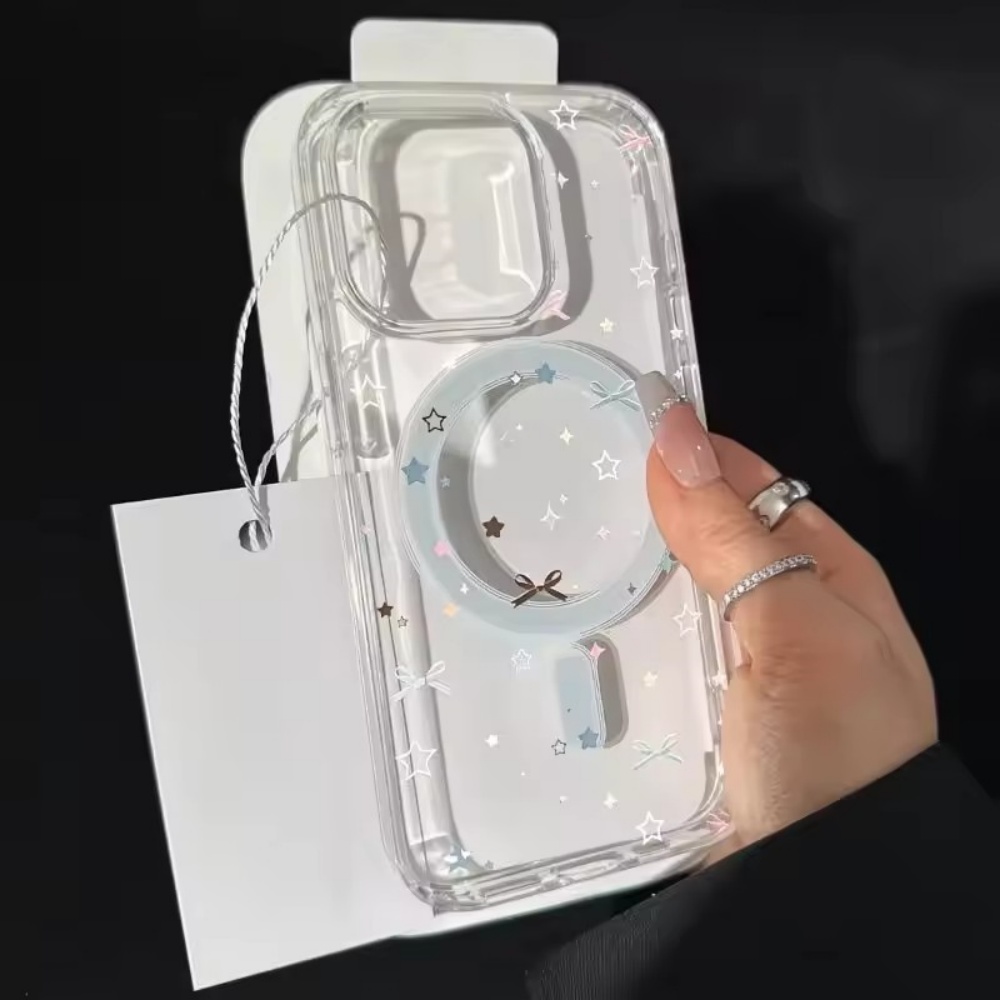 Star Bow Print Clear Phone Cas - Clear Shockproof Bumper Case review and price