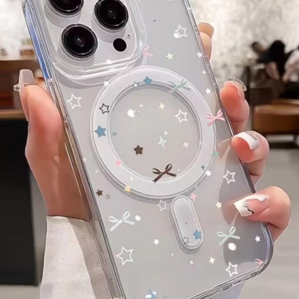 Star Bow Print Clear Phone Cas - Clear Shockproof Bumper Case review and price