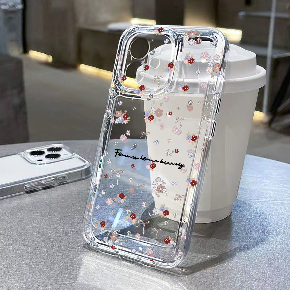 Mini Flower Phone Case For iPh - Clear Shockproof Bumper Case review and price