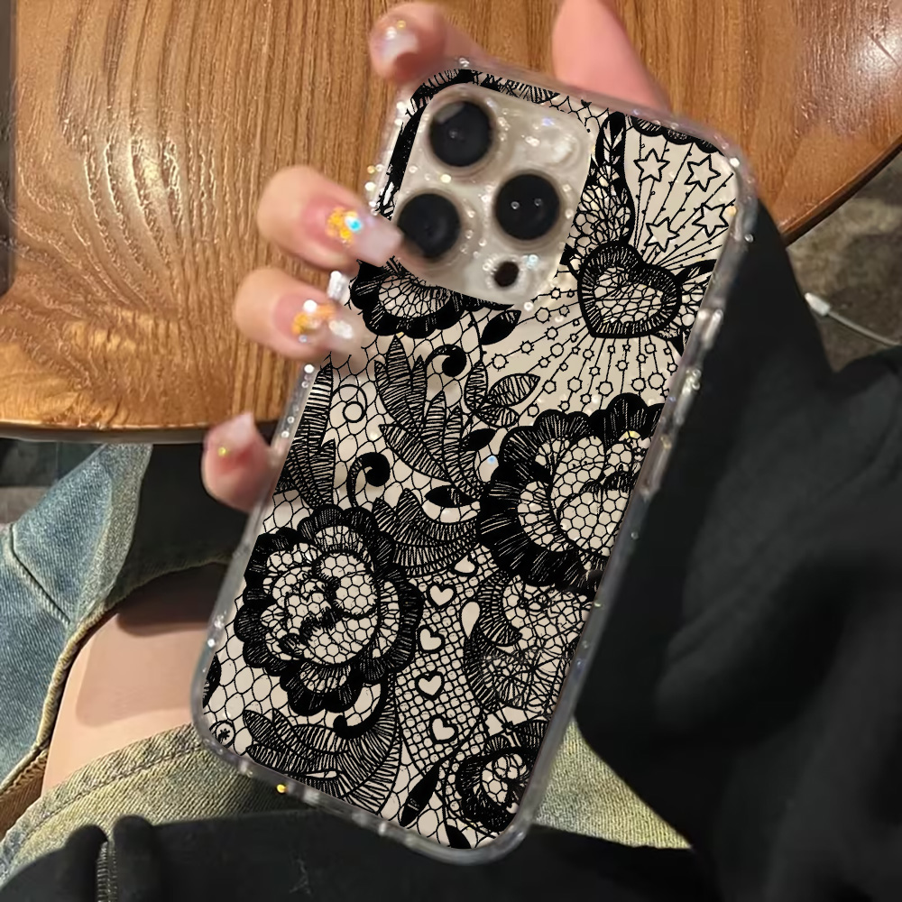 Lace Flowers INS Clear Phone C - Clear Shockproof Bumper Case review and price