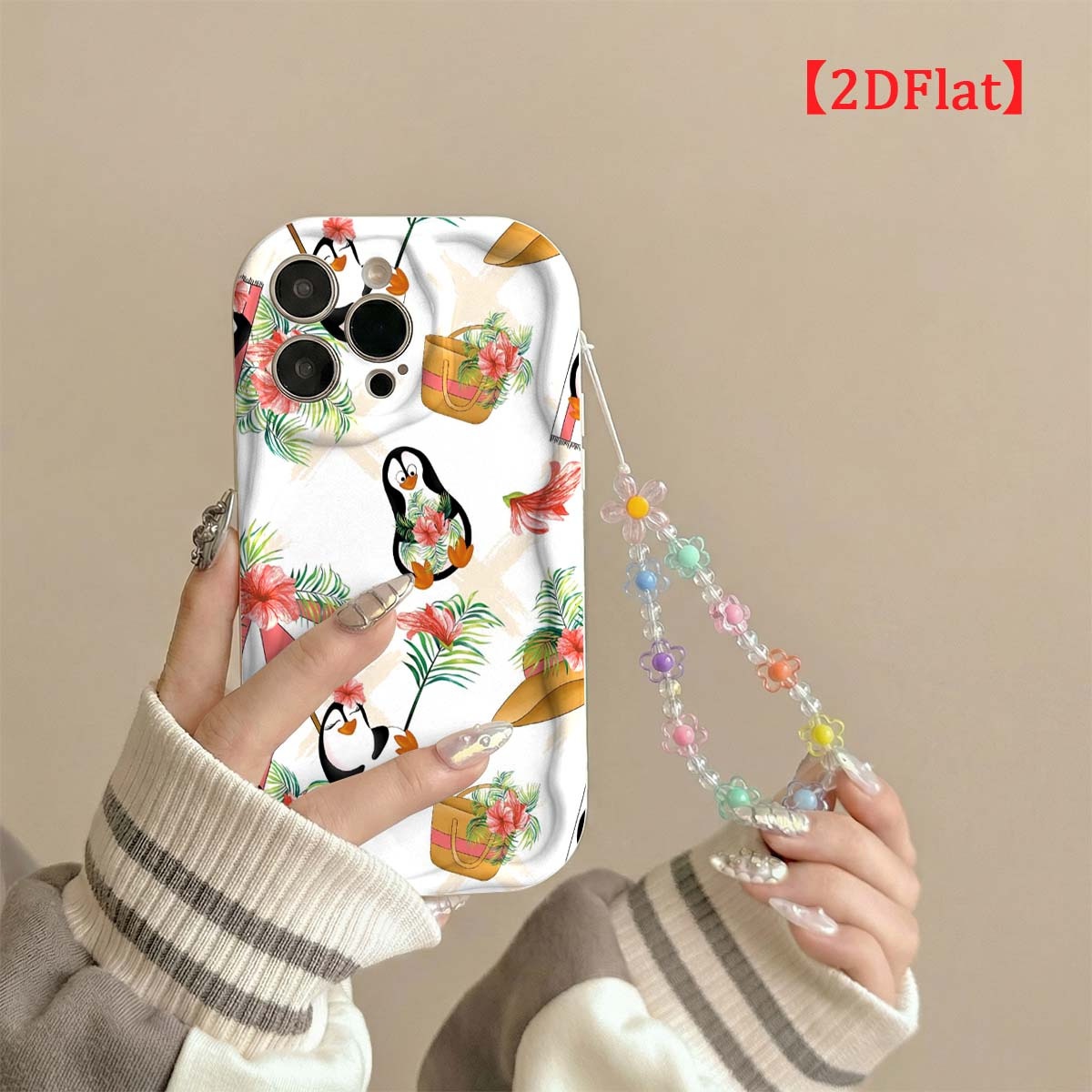 Cute Penguin Phone Case For iP - Cute Cartoon Wrist Strap Silicone Case review and price